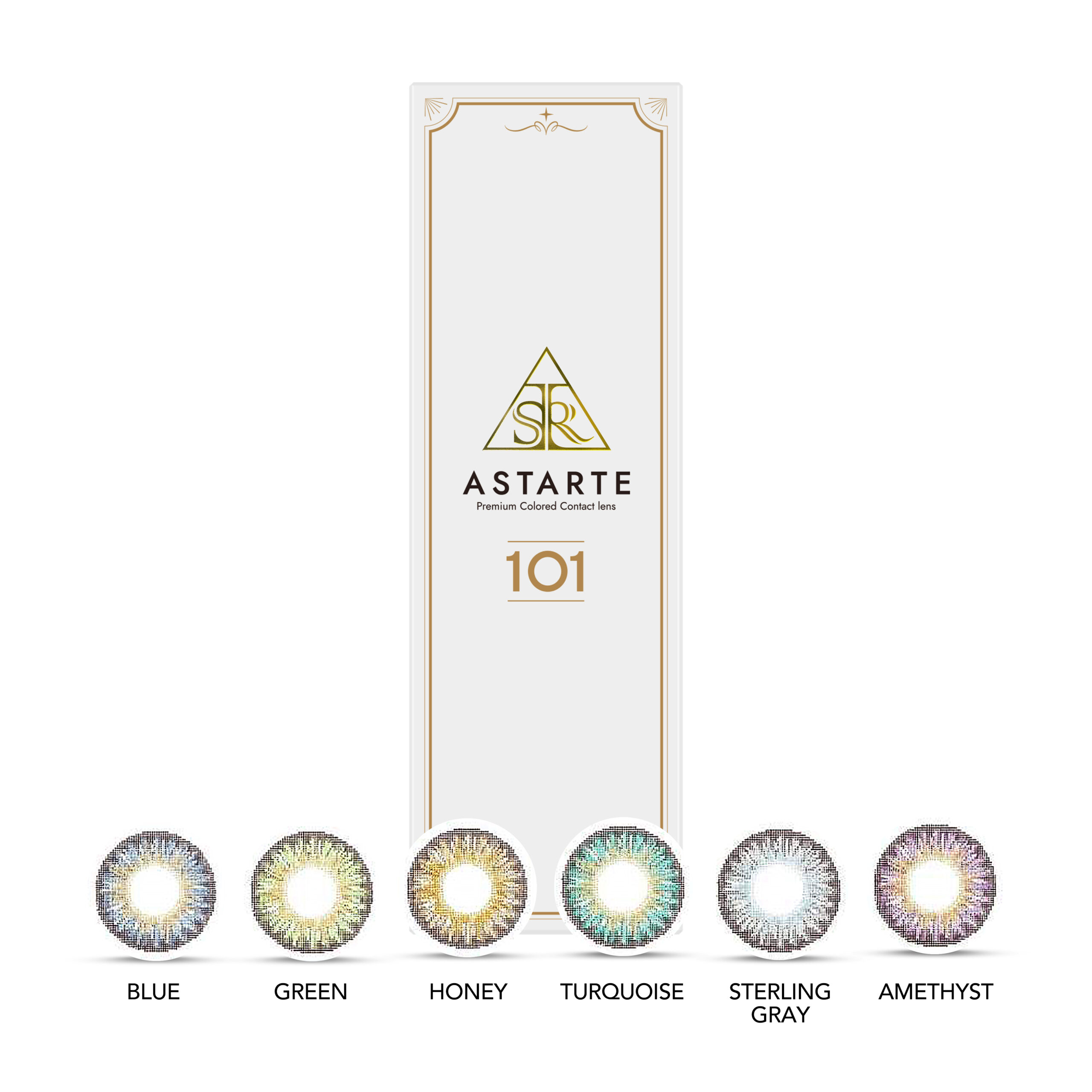 ASTARTE 101 Premium Monthly Colored contact lenses (White)