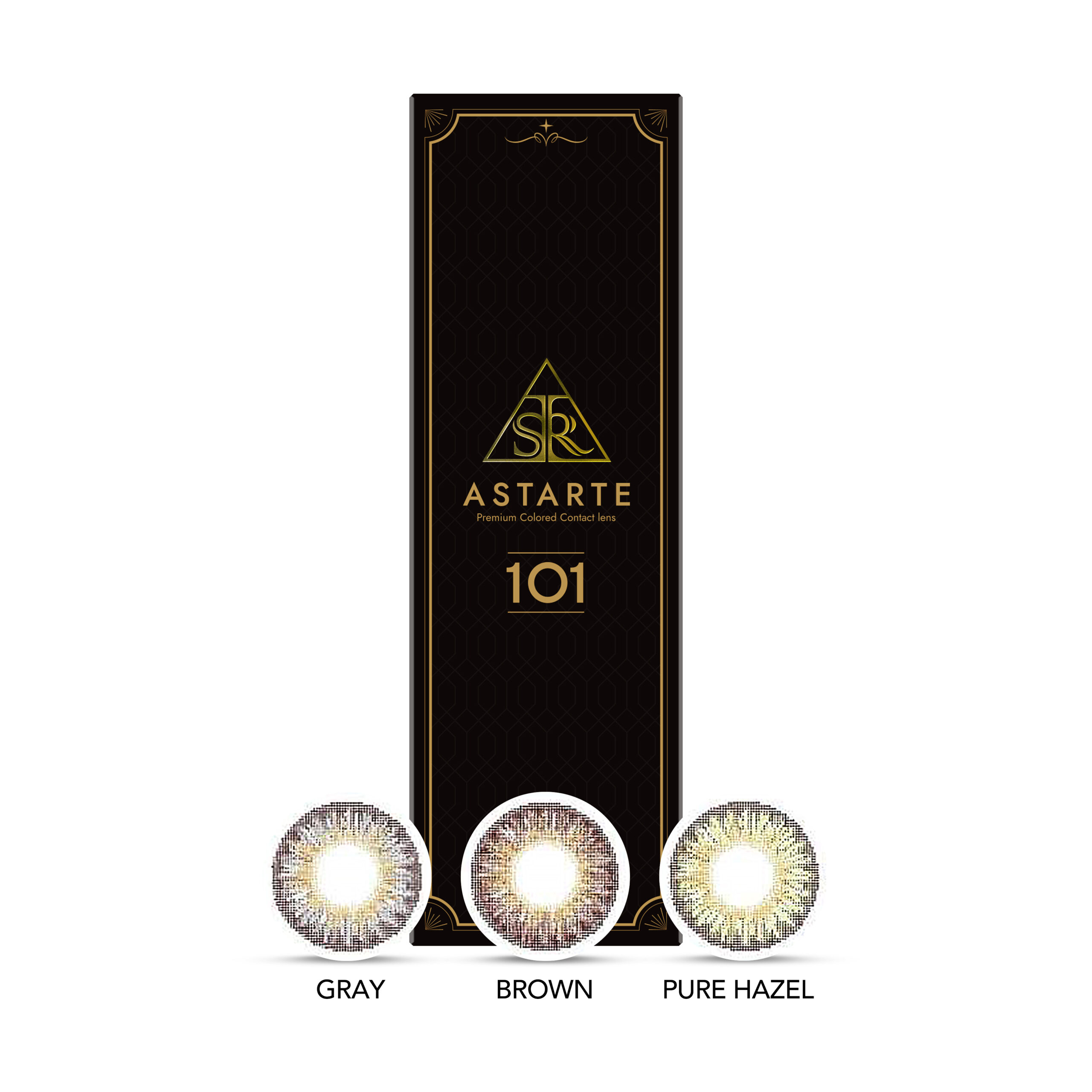 ASTARTE 101 Premium Monthly Colored contact lenses (Black)