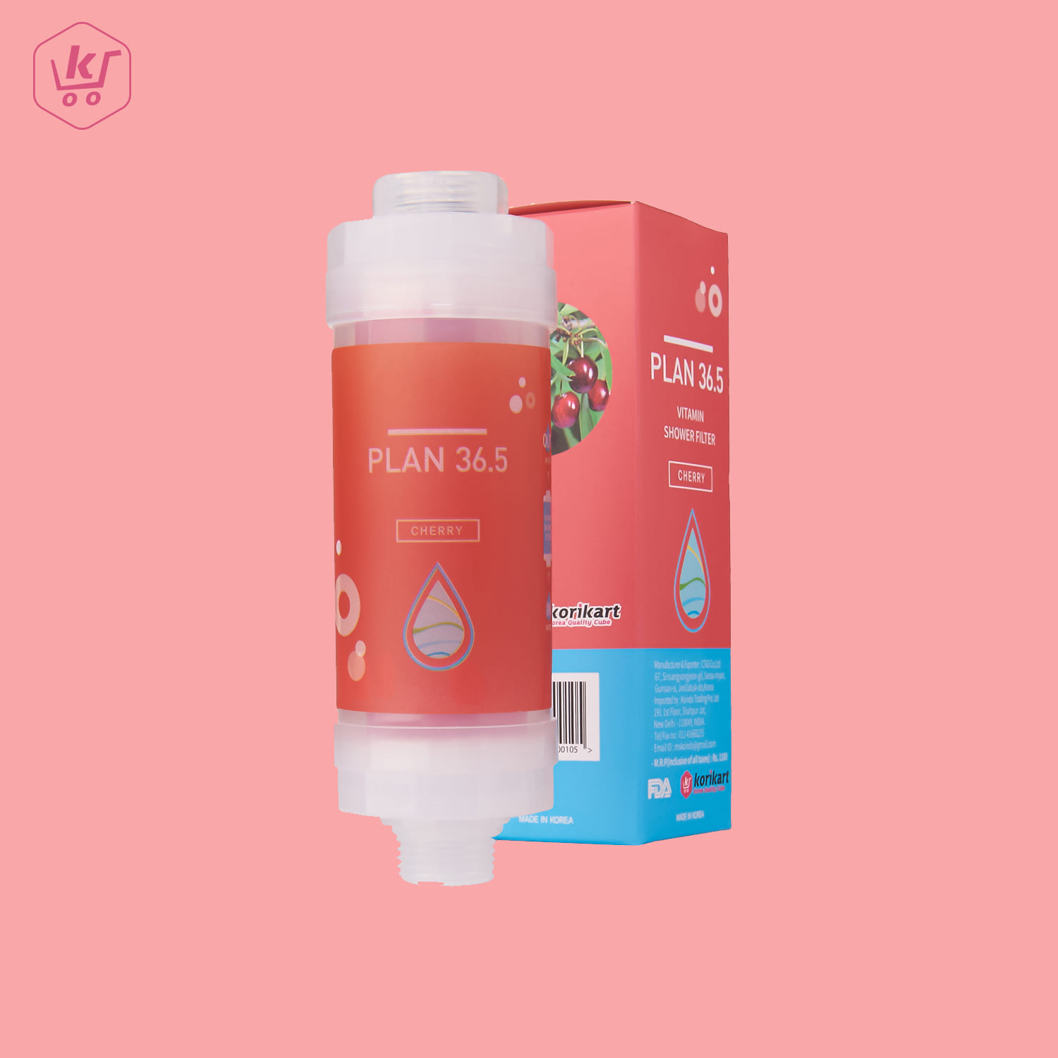 Plan 36.5 ฝักบัวกรองน้ำ ฝักบัววิตามิน ที่กรองน้ำฝักบัวจากเกาหลี กลิ่นเชอร์รี่ - Image 2