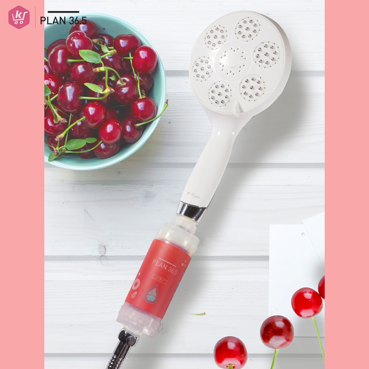 Plan 36.5 ฝักบัวกรองน้ำ ฝักบัววิตามิน ที่กรองน้ำฝักบัวจากเกาหลี กลิ่นเชอร์รี่ - Image 4