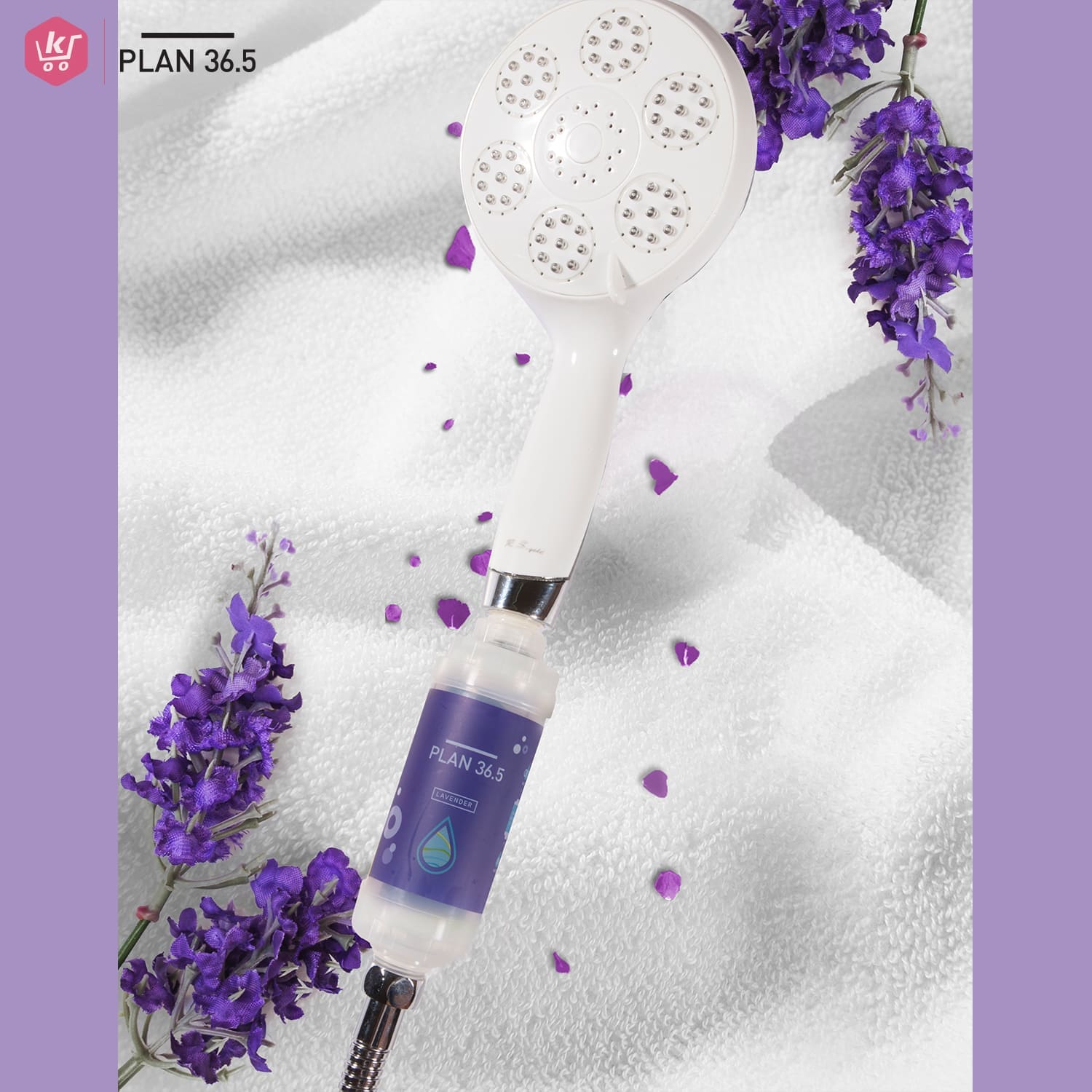 Plan 36.5 ฝักบัวกรองน้ำ ฝักบัววิตามิน ที่กรองน้ำฝักบัวจากเกาหลี กลิ่นลาเวนเดอร์ - Image 4