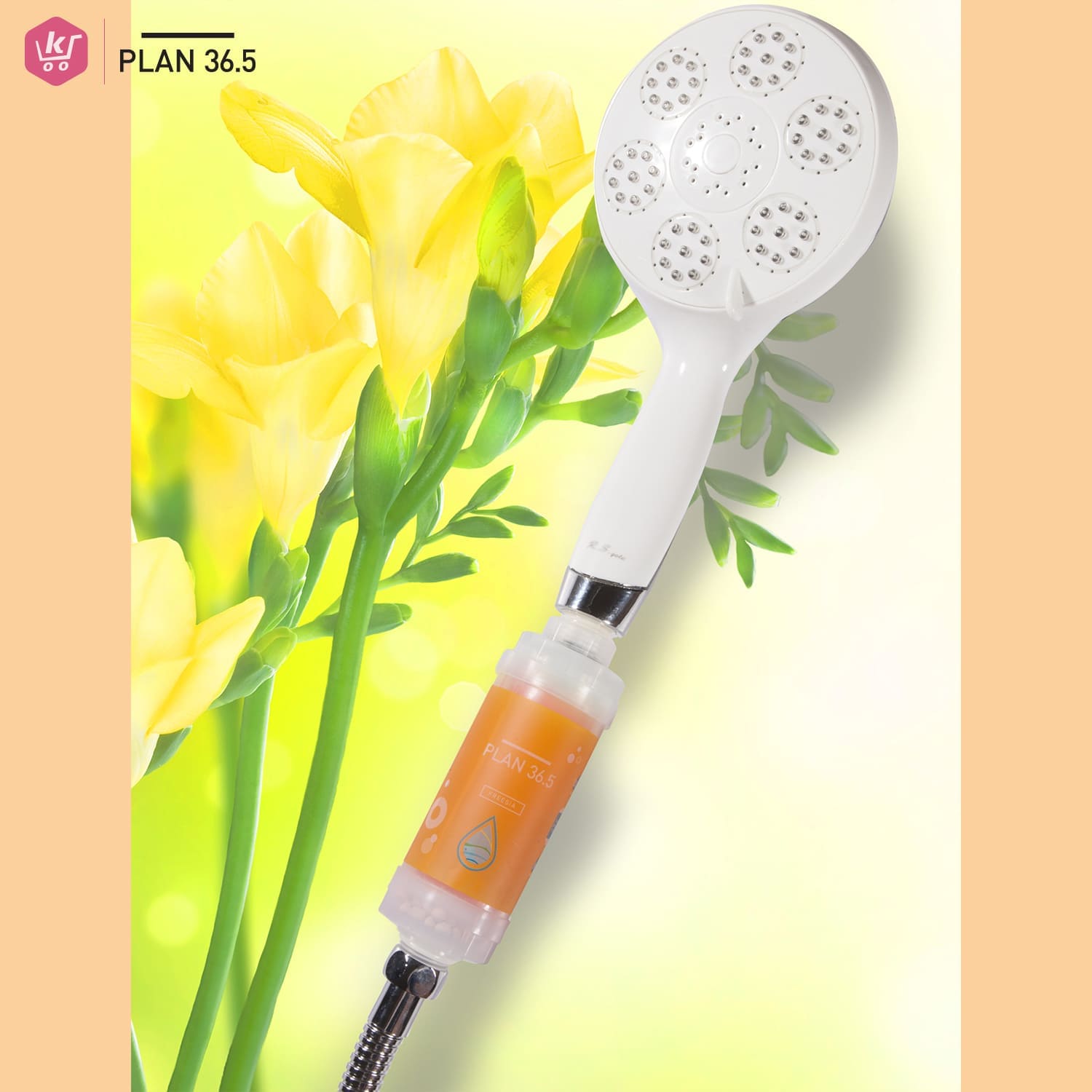Plan 36.5 ไส้กรองฝักบัว ฝักบัวกรองน้ำ ที่กรองน้ำฝักบัวจากเกาหลี กลิ่นดอกฟรีเซีย - Image 5