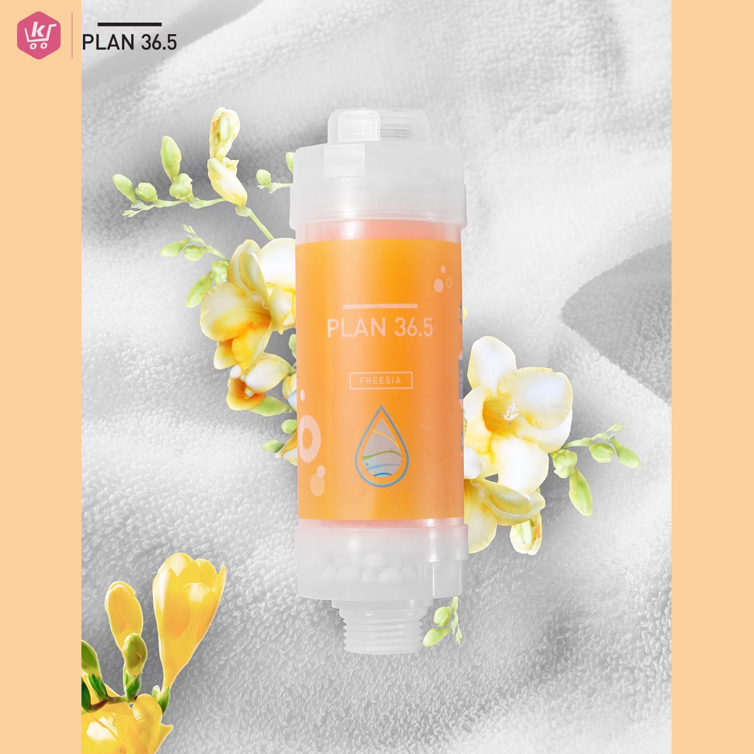 Plan 36.5 ไส้กรองฝักบัว ฝักบัวกรองน้ำ ที่กรองน้ำฝักบัวจากเกาหลี กลิ่นดอกฟรีเซีย - Image 3