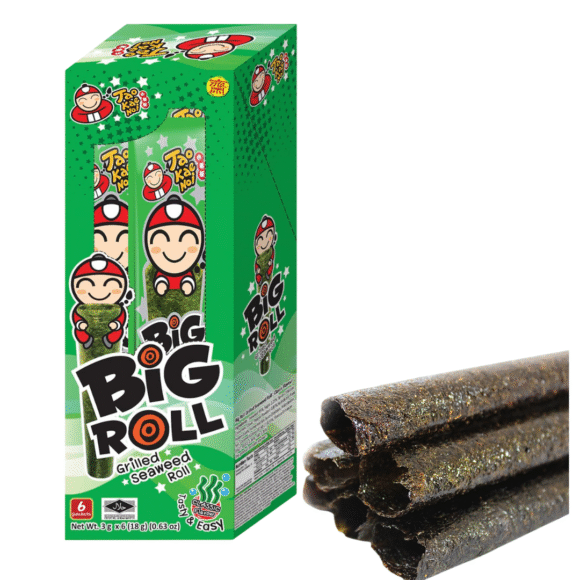 Big Roll Grilled Seaweed Snacks by Tao Kae Noi, Original Flavor Grilled Seaweed Rolls - Image 4