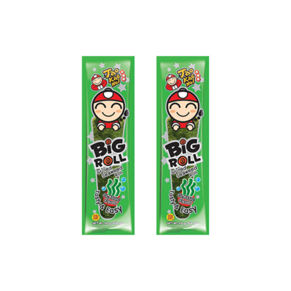 Big Roll Grilled Seaweed Snacks by Tao Kae Noi, Original Flavor Grilled Seaweed Rolls