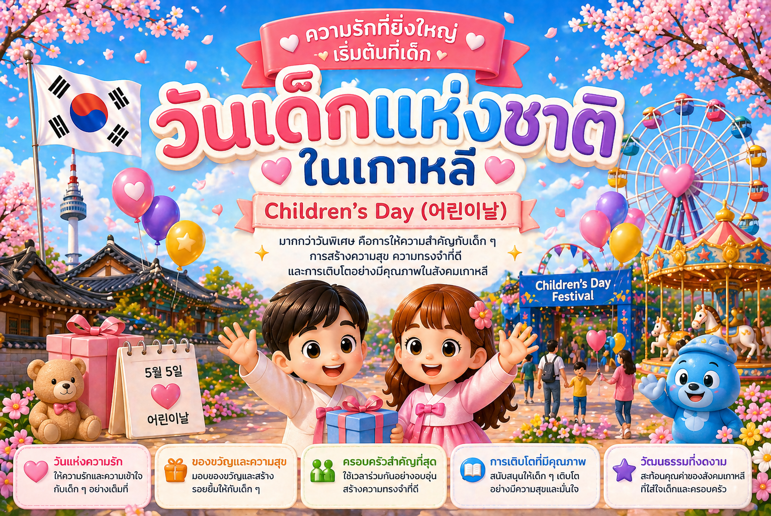 Children’s Day (어린이날) ในเกาหลีใต้
